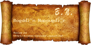 Bogdán Napsugár névjegykártya