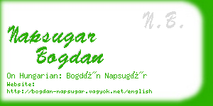 napsugar bogdan business card